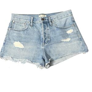 Madewell Relaxed Denim Button Fly Shorts Size 29